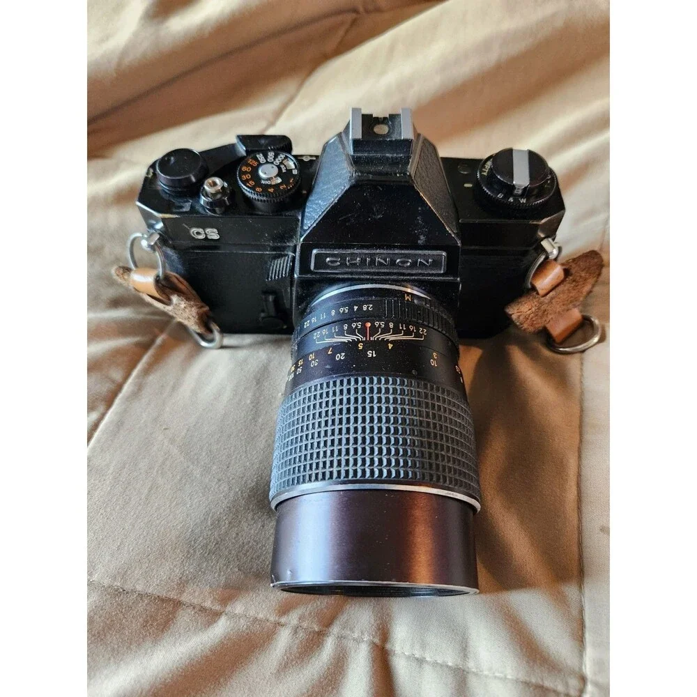 Tested Vintage Chinon CS 35mm SLR Camera + Auto Chinon 135mm f/2.8 Prime Lens